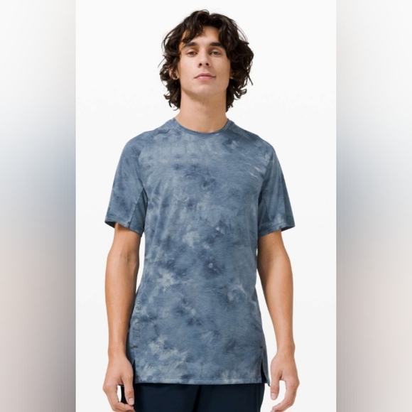 lululemon athletica Other - Lululemon Always Agile Short SleeveDiamond Dye True Navy Chambray size M